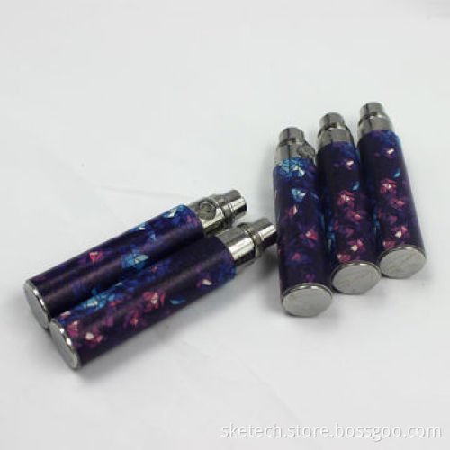 EGO colorful E-cigarette battery with various designs, adjustable voltage battery fashion design